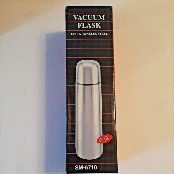 Vacuum Flask 18/10 Stainless Steel Bullet Line with Carry Bag Par-A-Dice Casino - Picture 8 of 11